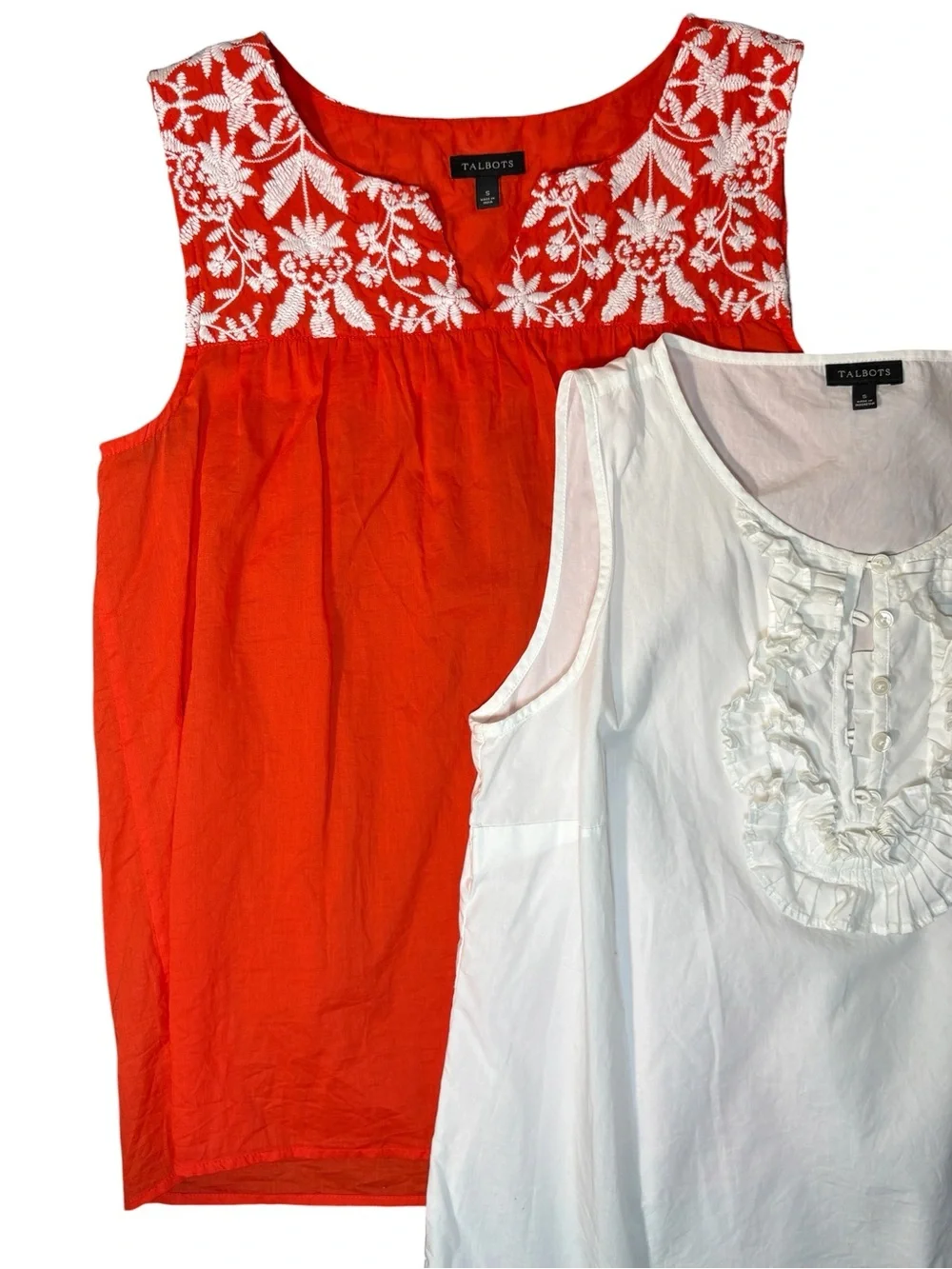 Talbots and the Limited sleeveless blouse bundle size small embroidered floral - Picture 2 of 8